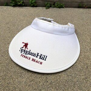 Vintage KATE LORD x AHEAD Spyglass Hill Pebble Beach Visor Hat Women's White Cap